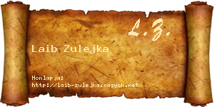 Laib Zulejka névjegykártya
